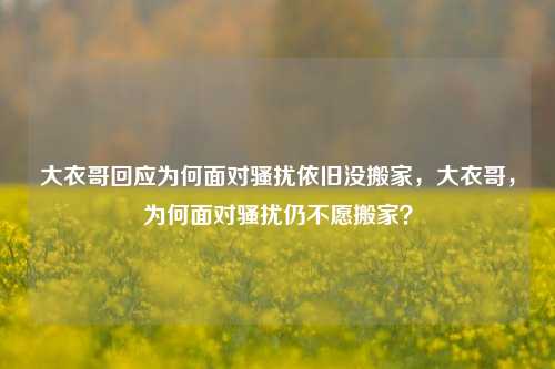 大衣哥回应为何面对骚扰依旧没搬家，大衣哥，为何面对骚扰仍不愿搬家？