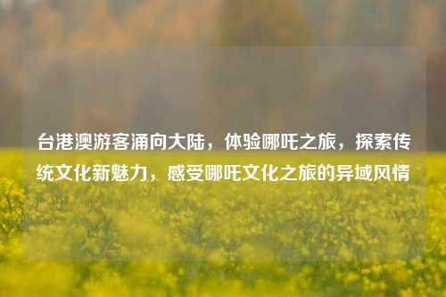 台港澳游客涌向大陆，体验哪吒之旅，探索传统文化新魅力，感受哪吒文化之旅的异域风情