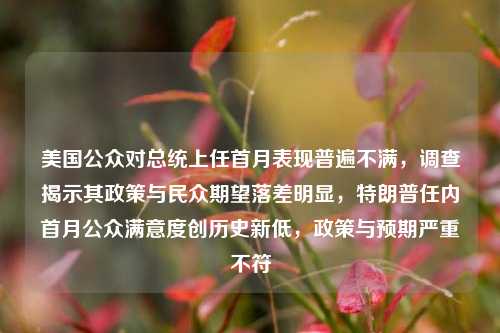 美国公众对总统上任首月表现普遍不满，调查揭示其政策与民众期望落差明显，特朗普任内首月公众满意度创历史新低，政策与预期严重不符