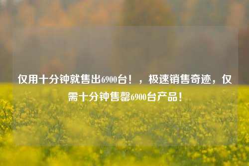 仅用十分钟就售出6900台！，极速销售奇迹，仅需十分钟售罄6900台产品！