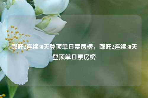 哪吒2连续30天登顶单日票房榜，哪吒2连续30天登顶单日票房榜