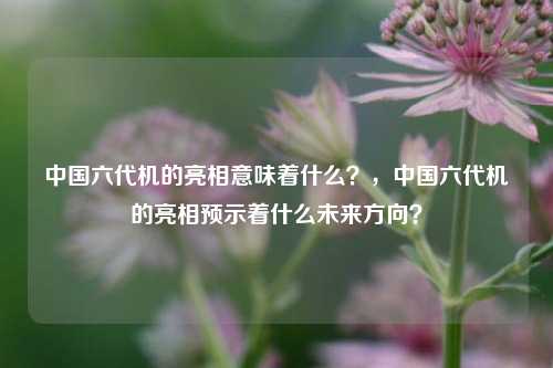 中国六代机的亮相意味着什么？，中国六代机的亮相预示着什么未来方向？