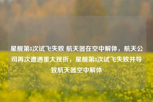 星舰第8次试飞失败 航天器在空中解体，航天公司再次遭遇重大挫折，星舰第8次试飞失败并导致航天器空中解体