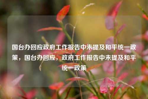 国台办回应政府工作报告中未提及和平统一政策，国台办回应，政府工作报告中未提及和平统一政策