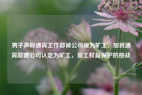 男子声称通宵工作却被公司视为旷工，加班通宵却遭公司认定为旷工，员工权益保护的挑战