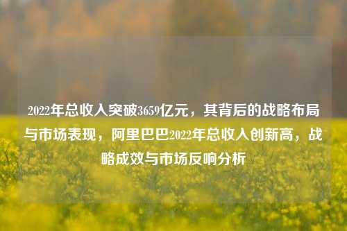 2022年总收入突破3659亿元，其背后的战略布局与市场表现，阿里巴巴2022年总收入创新高，战略成效与市场反响分析