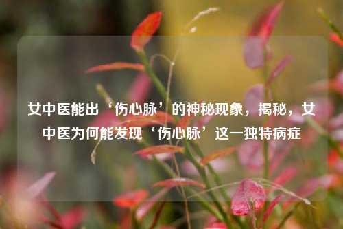 女中医能出‘伤心脉’的神秘现象，揭秘，女中医为何能发现‘伤心脉’这一独特病症