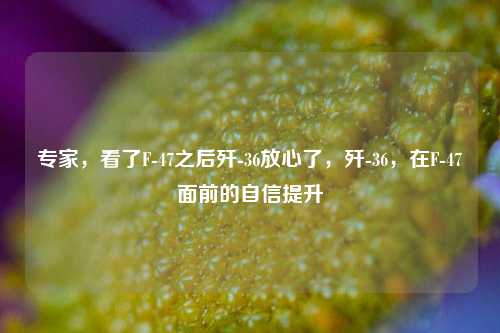 专家，看了F-47之后歼-36放心了，歼-36，在F-47面前的自信提升