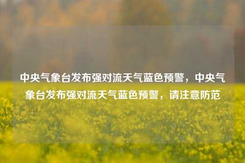 中央气象台发布强对流天气蓝色预警，中央气象台发布强对流天气蓝色预警，请注意防范