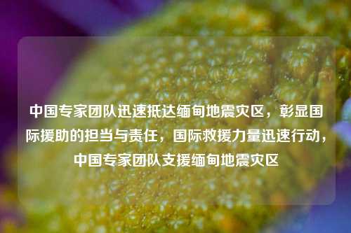 中国专家团队迅速抵达缅甸地震灾区，彰显国际援助的担当与责任，国际救援力量迅速行动，中国专家团队支援缅甸地震灾区
