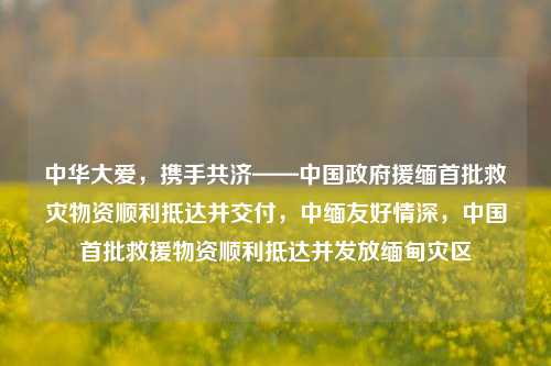 中华大爱，携手共济——中国政府援缅首批救灾物资顺利抵达并交付，中缅友好情深，中国首批救援物资顺利抵达并发放缅甸灾区