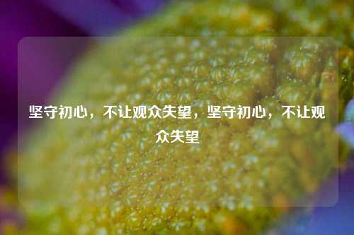 坚守初心，不让观众失望，坚守初心，不让观众失望