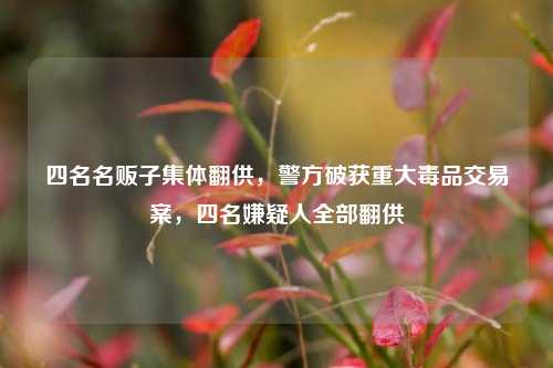 四名名贩子集体翻供，警方破获重大毒品交易案，四名嫌疑人全部翻供