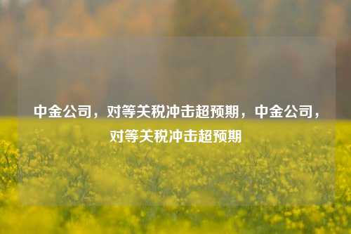 中金公司，对等关税冲击超预期，中金公司，对等关税冲击超预期