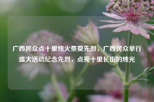 广西民众点十里烛火祭奠先烈，广西民众举行盛大活动纪念先烈，点亮十里长街的烛光