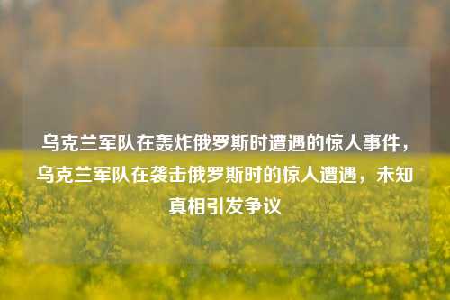 乌克兰军队在轰炸俄罗斯时遭遇的惊人事件，乌克兰军队在袭击俄罗斯时的惊人遭遇，未知真相引发争议