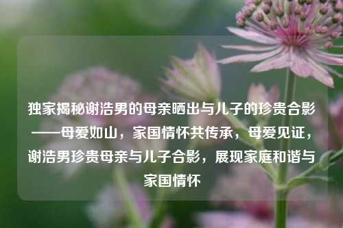 独家揭秘谢浩男的母亲晒出与儿子的珍贵合影——母爱如山，家国情怀共传承，母爱见证，谢浩男珍贵母亲与儿子合影，展现家庭和谐与家国情怀