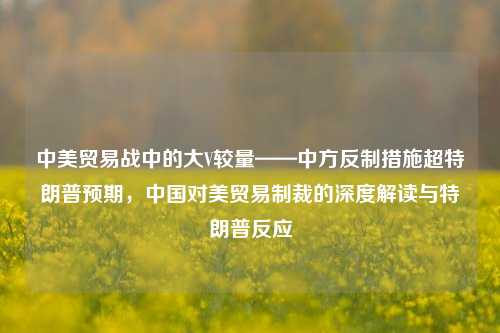 中美贸易战中的大V较量——中方反制措施超特朗普预期，中国对美贸易制裁的深度解读与特朗普反应