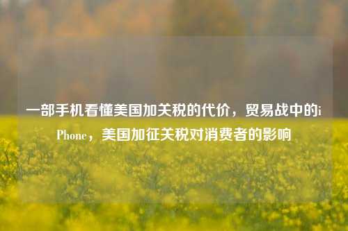 一部手机看懂美国加关税的代价，贸易战中的iPhone，美国加征关税对消费者的影响