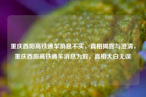 重庆酉阳高铁通车消息不实，真相揭露与澄清，重庆酉阳高铁通车消息为假，真相大白无误