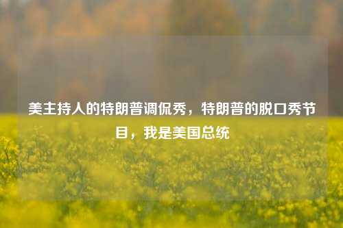 美主持人的特朗普调侃秀，特朗普的脱口秀节目，我是美国总统