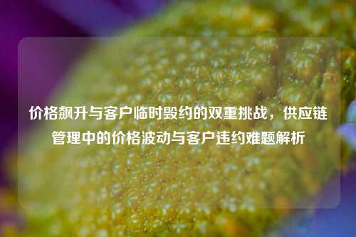 价格飙升与客户临时毁约的双重挑战，供应链管理中的价格波动与客户违约难题解析