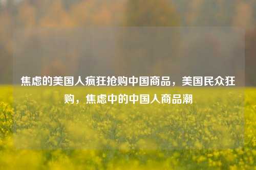 焦虑的美国人疯狂抢购中国商品，美国民众狂购，焦虑中的中国人商品潮