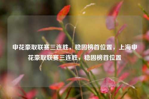 申花豪取联赛三连胜，稳固榜首位置，上海申花豪取联赛三连胜，稳固榜首位置