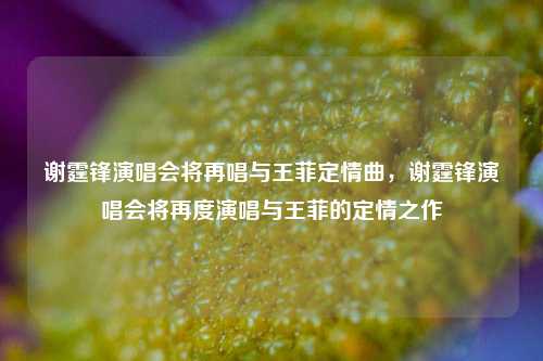 谢霆锋演唱会将再唱与王菲定情曲，谢霆锋演唱会将再度演唱与王菲的定情之作