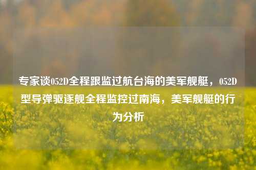 专家谈052D全程跟监过航台海的美军舰艇，052D型导弹驱逐舰全程监控过南海，美军舰艇的行为分析