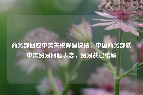 商务部回应中美关税降温说法，中国商务部就中美贸易问题表态，贸易战已缓解