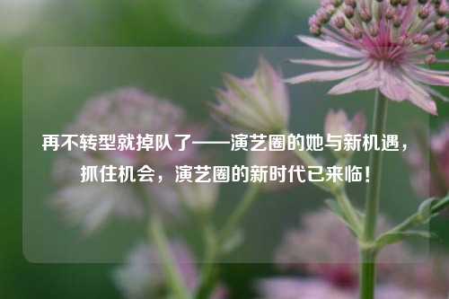 再不转型就掉队了——演艺圈的她与新机遇，抓住机会，演艺圈的新时代已来临！