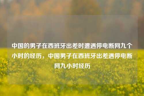 中国的男子在西班牙出差时遭遇停电断网九个小时的经历，中国男子在西班牙出差遇停电断网九小时经历