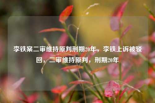 李铁案二审维持原判刑期20年，李铁上诉被驳回，二审维持原判，刑期20年