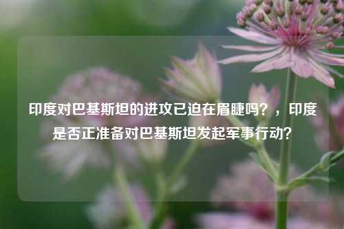 印度对巴基斯坦的进攻已迫在眉睫吗？，印度是否正准备对巴基斯坦发起军事行动？
