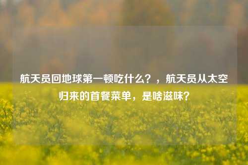 航天员回地球第一顿吃什么？，航天员从太空归来的首餐菜单，是啥滋味？