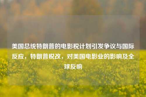 美国总统特朗普的电影税计划引发争议与国际反应，特朗普税改，对美国电影业的影响及全球反响