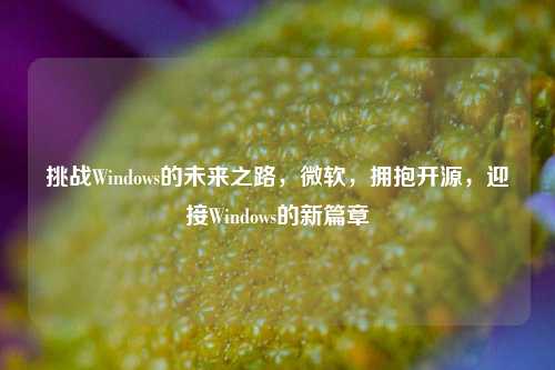 挑战Windows的未来之路，微软，拥抱开源，迎接Windows的新篇章