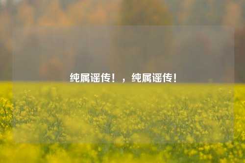 纯属谣传！，纯属谣传！
