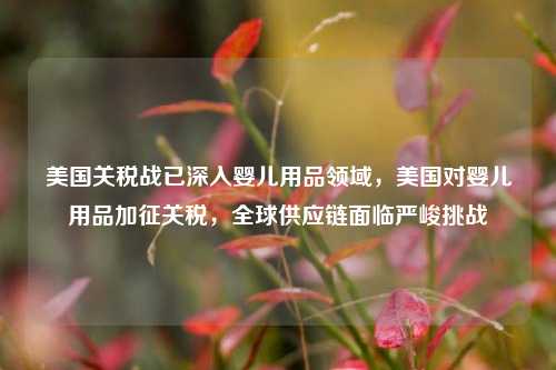 美国关税战已深入婴儿用品领域，美国对婴儿用品加征关税，全球供应链面临严峻挑战