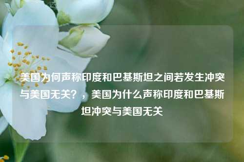 美国为何声称印度和巴基斯坦之间若发生冲突与美国无关？，美国为什么声称印度和巴基斯坦冲突与美国无关