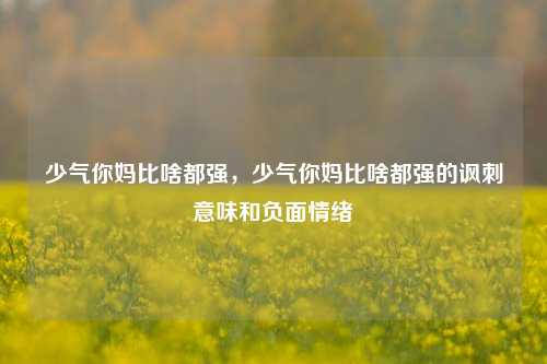 少气你妈比啥都强，少气你妈比啥都强的讽刺意味和负面情绪