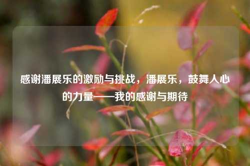 感谢潘展乐的激励与挑战，潘展乐，鼓舞人心的力量——我的感谢与期待