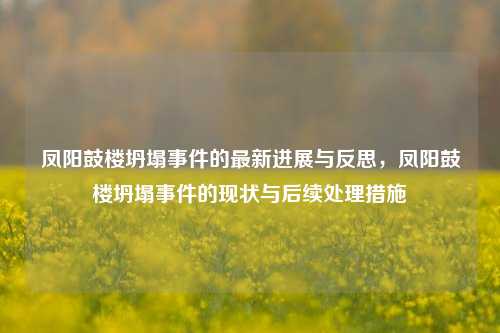 凤阳鼓楼坍塌事件的最新进展与反思，凤阳鼓楼坍塌事件的现状与后续处理措施