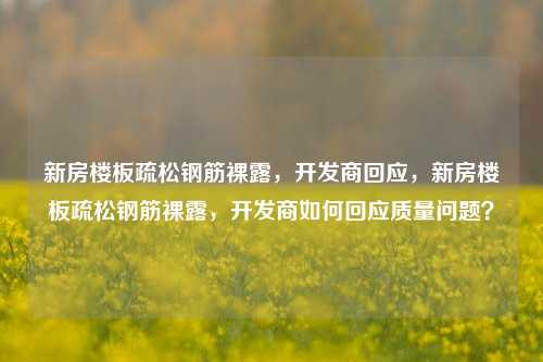 新房楼板疏松钢筋裸露，开发商回应，新房楼板疏松钢筋裸露，开发商如何回应质量问题？