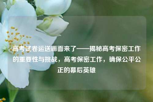 高考试卷运送画面来了——揭秘高考保密工作的重要性与挑战，高考保密工作，确保公平公正的幕后英雄