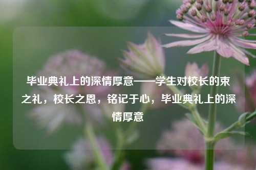 毕业典礼上的深情厚意——学生对校长的束脩之礼，校长之恩，铭记于心，毕业典礼上的深情厚意