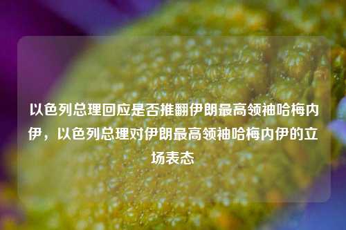 以色列总理回应是否推翻伊朗最高领袖哈梅内伊，以色列总理对伊朗最高领袖哈梅内伊的立场表态