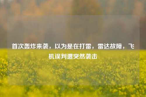 首次轰炸来袭，以为是在打雷，雷达故障，飞机误判遭突然袭击