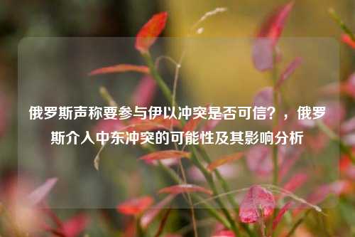 俄罗斯声称要参与伊以冲突是否可信？，俄罗斯介入中东冲突的可能性及其影响分析